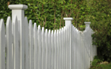 Picket style garden fence